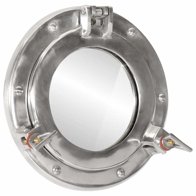 koøjespejl diam. 23 cm væghængt aluminium og glas