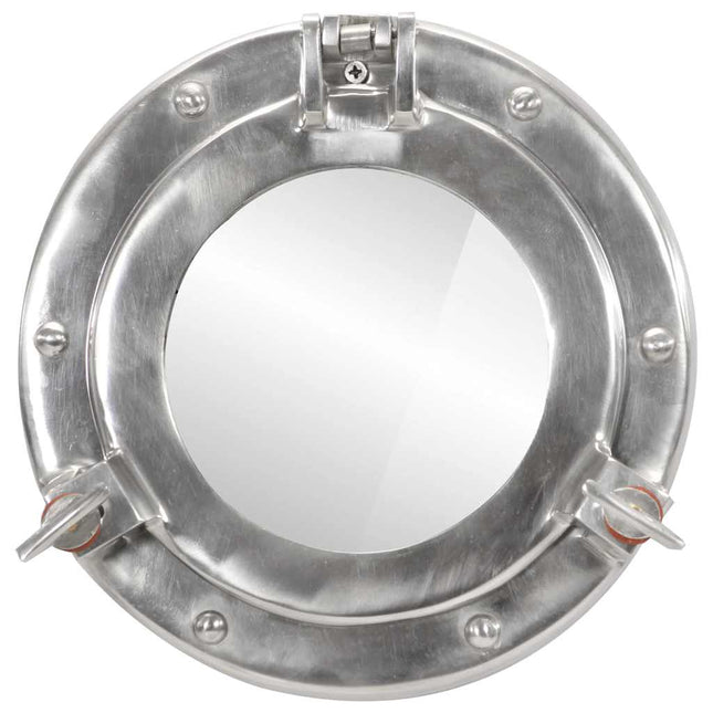 koøjespejl diam. 23 cm væghængt aluminium og glas