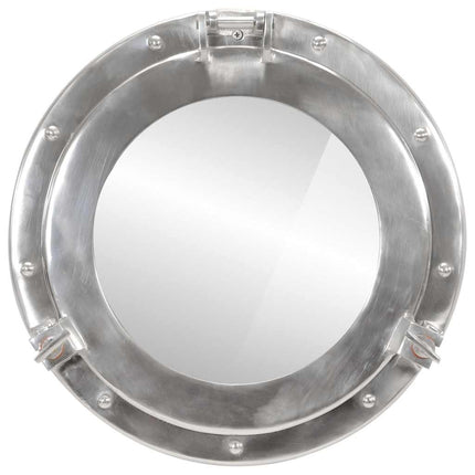 koøjespejl diam. 38 cm væghængt aluminium og glas