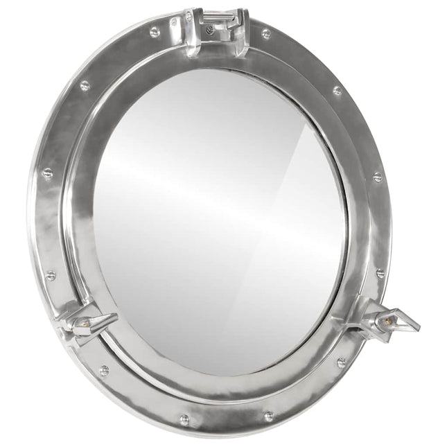 koøjespejl diam. 50 cm væghængt aluminium og glas