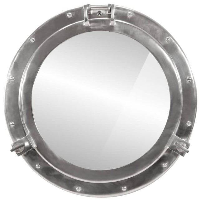 koøjespejl diam. 50 cm væghængt aluminium og glas
