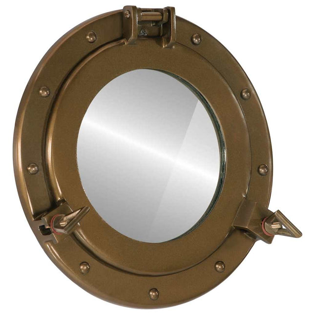 koøjespejl diam. 30 cm væghængt aluminium og glas
