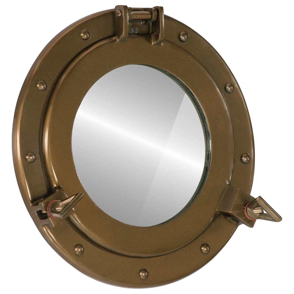 koøjespejl diam. 30 cm væghængt aluminium og glas