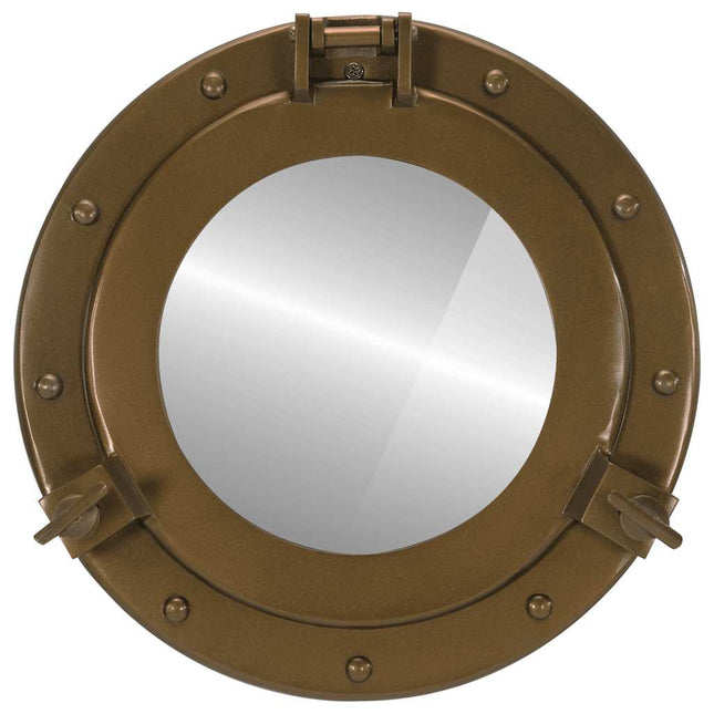 koøjespejl diam. 30 cm væghængt aluminium og glas