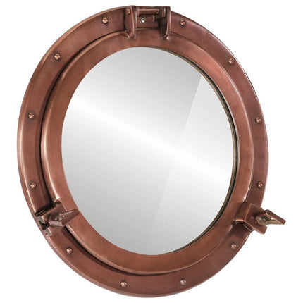 koøjespejl diam. 50 cm væghængt aluminium og glas