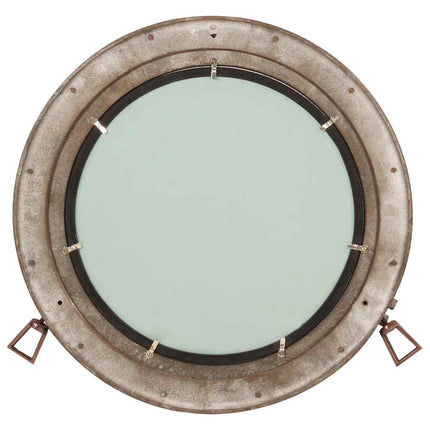 koøjespejl diam. 50 cm væghængt aluminium og glas