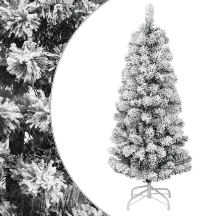 kunstigt juletræ med sne 120 cm hængslet