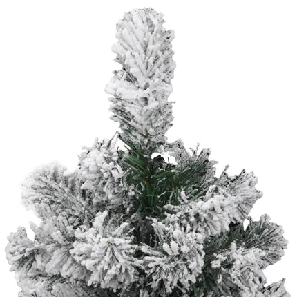 kunstigt juletræ med sne 120 cm hængslet