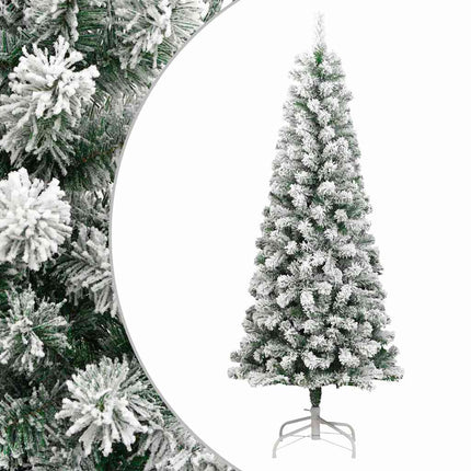 kunstigt juletræ med sne 180 cm hængslet