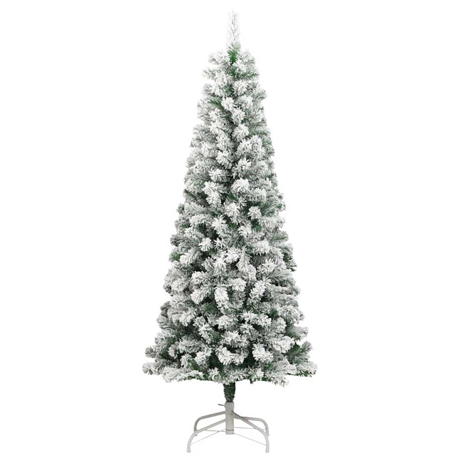 kunstigt juletræ med sne 180 cm hængslet