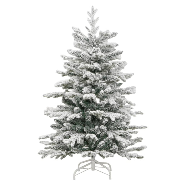 kunstigt juletræ med sne 150 cm hængslet