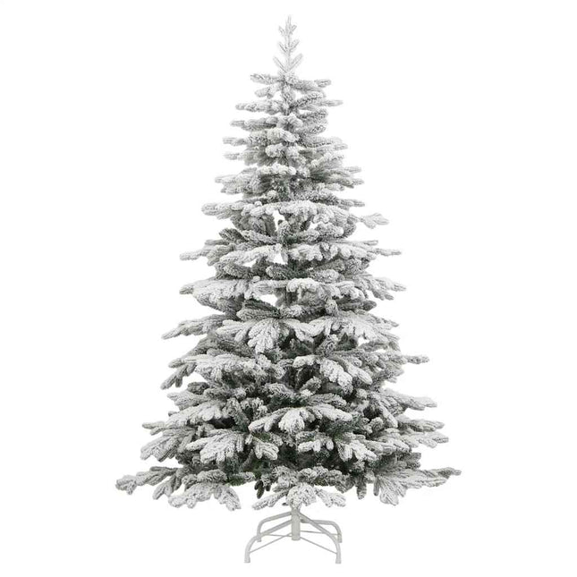 kunstigt juletræ med sne 180 cm hængslet