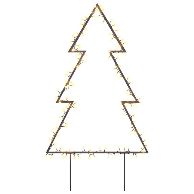 juledekoration med jordspyd juletræsfigur 115 LED'er 90 cm