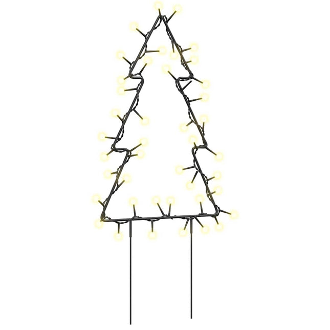 juledekoration med jordspyd juletræsform 3 stk. 50 LED'er 30 cm
