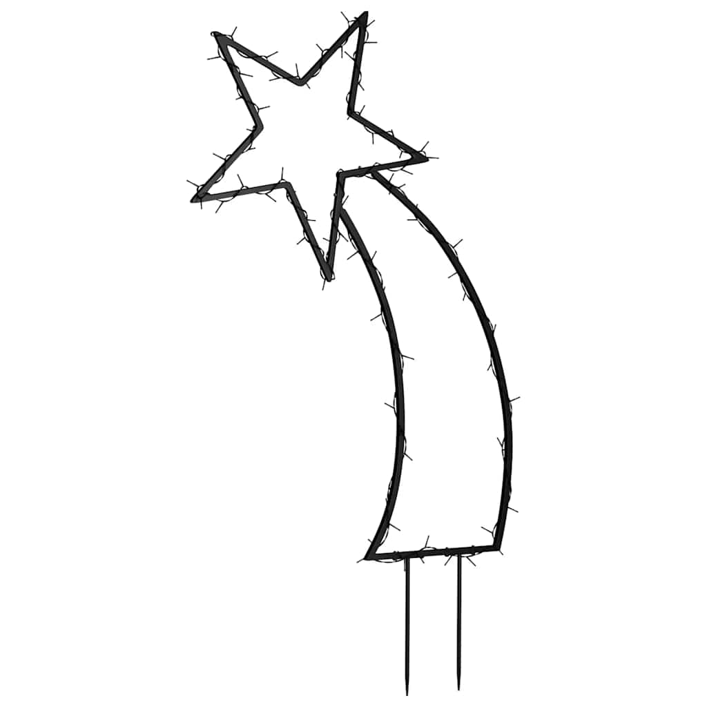 stjerneskud med jordspyd 80 LED'er 62 cm