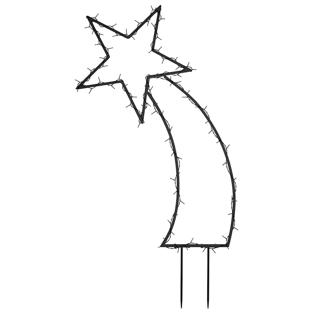 stjerneskud med jordspyd 80 LED'er 62 cm