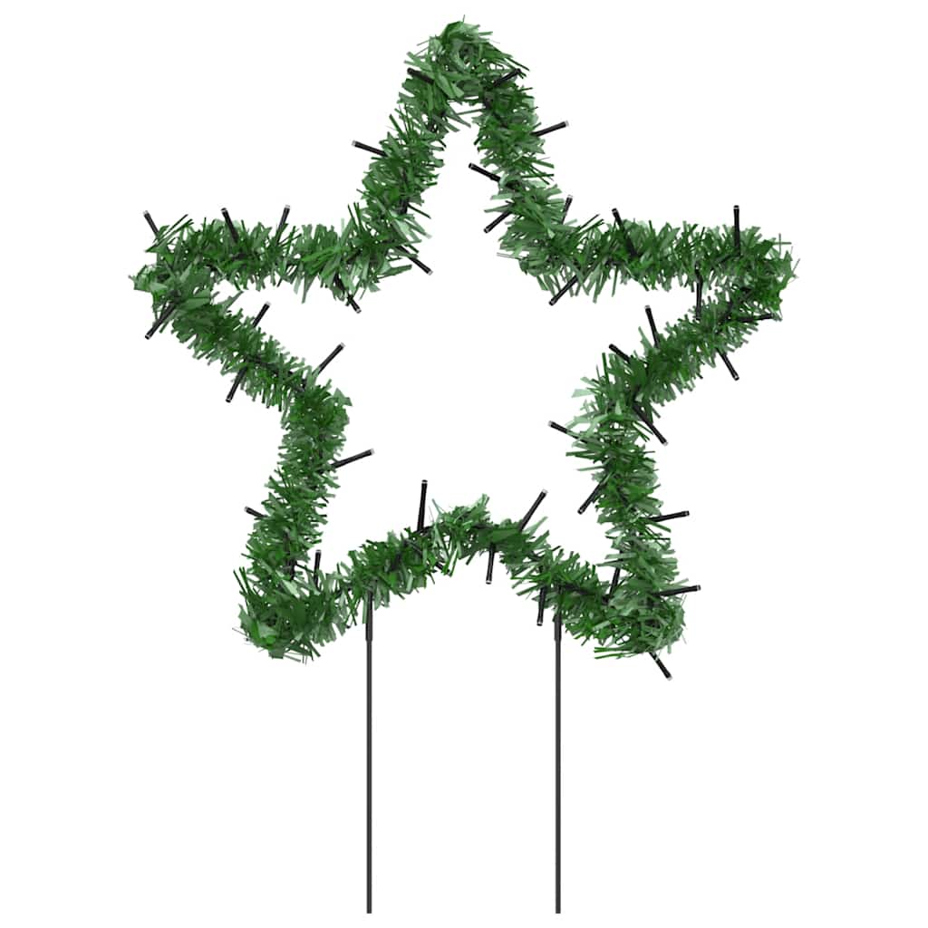 julestjerne med jordspyd 3 stk. 50 LED'er 29 cm