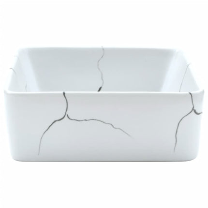 håndvask til bord 46x35,5x13 cm rektangulær keramik hvid