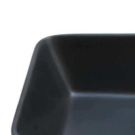 håndvask til bord 46x35,5x13 cm rektangulær keramik sort brun