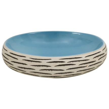 håndvask til bordplade 59x40x15 cm oval keramik flerfarvet