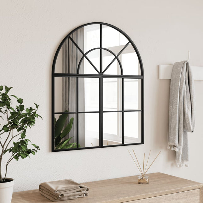 vægspejl 60x70 cm buet jern sort