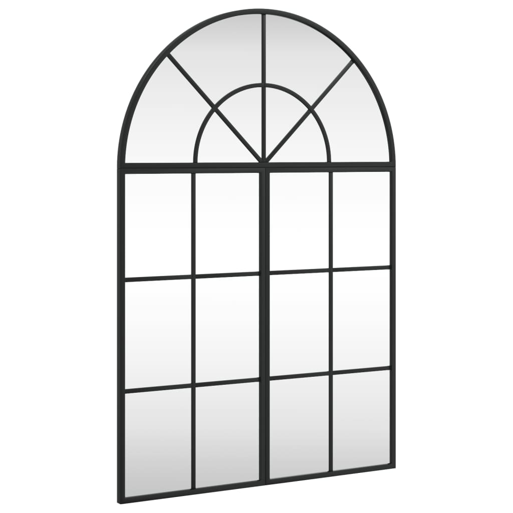 vægspejl 60x90 cm buet jern sort