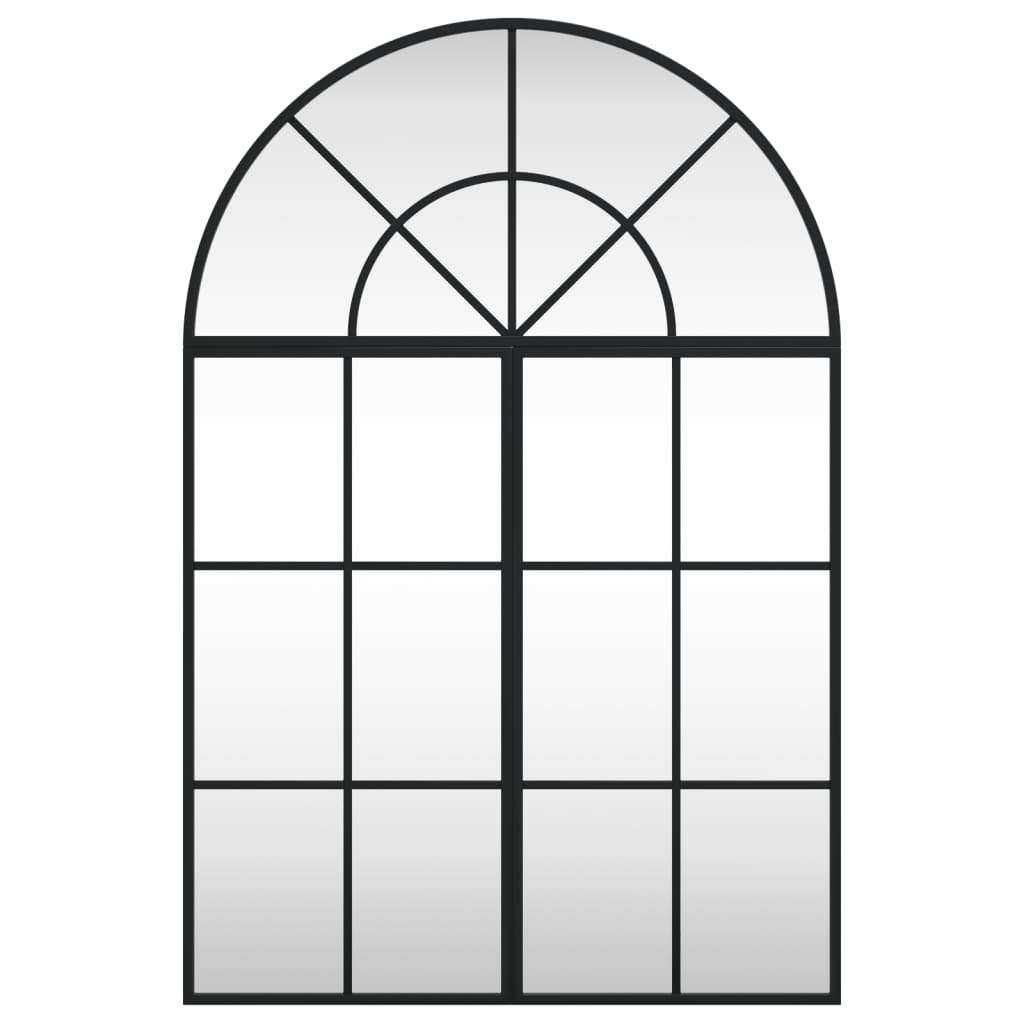 vægspejl 60x90 cm buet jern sort