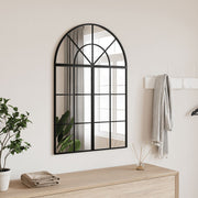 vægspejl 60x90 cm buet jern sort