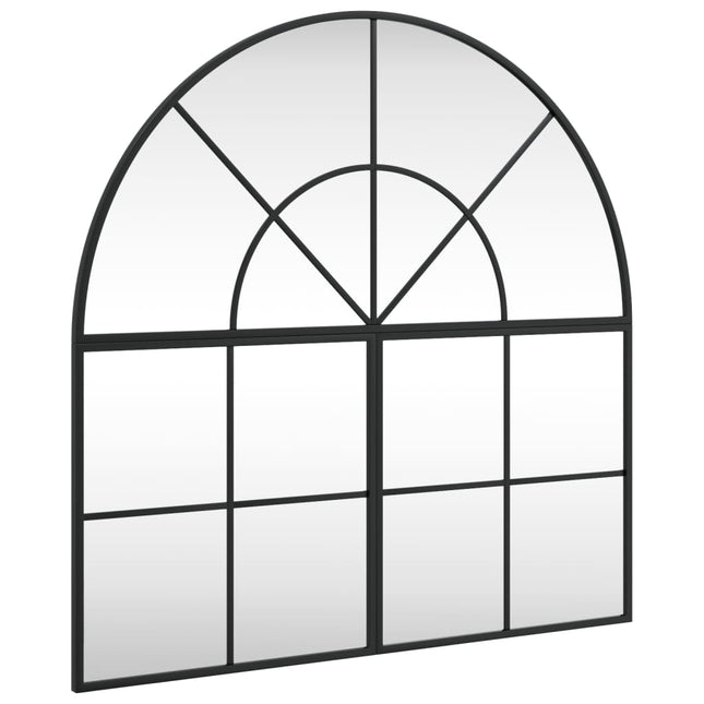 vægspejl 80x80 cm buet jern sort