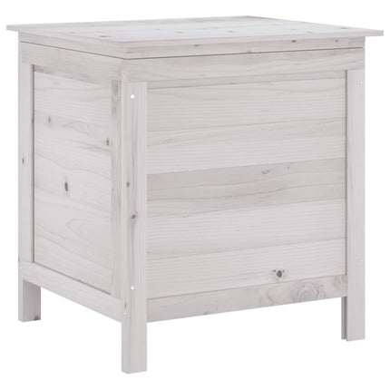opbevaringsboks til haven 50x49x56,5 cm massivt grantræ hvid