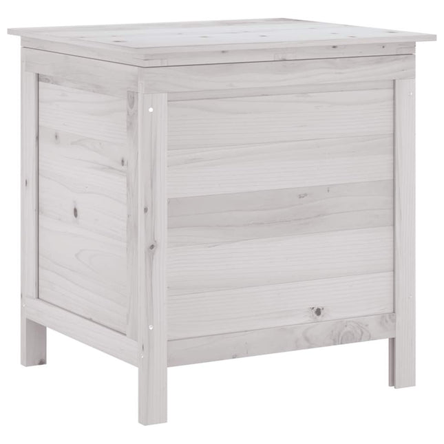 opbevaringsboks til haven 50x49x56,5 cm massivt grantræ hvid