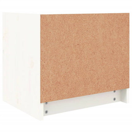 sengebord 40x31x35,5 cm massivt fyrretræ hvid