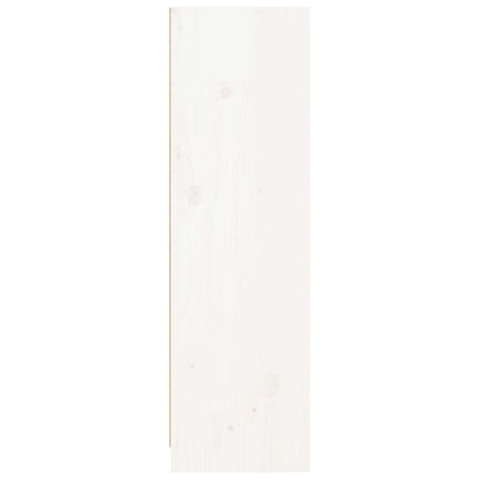 bogreol 70x33x110 cm massivt fyrretræ hvid