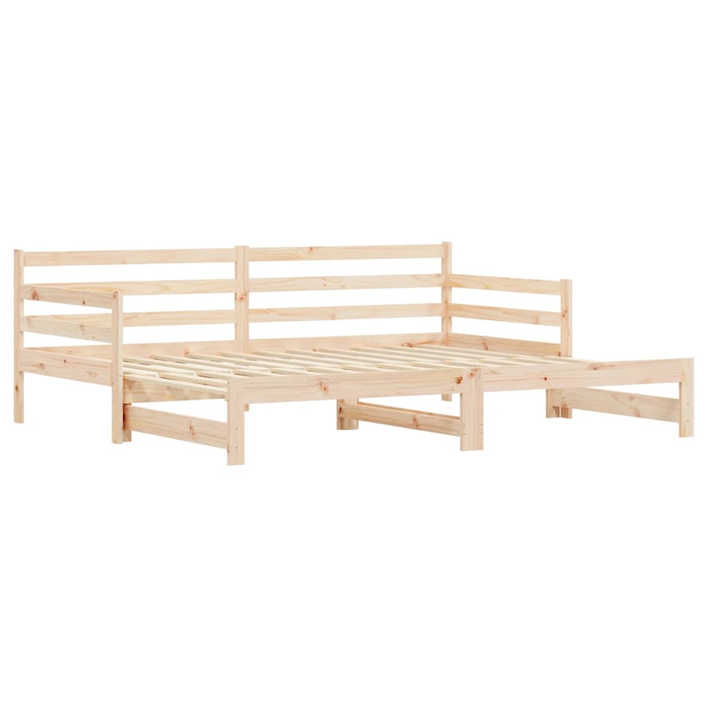 daybed med udtræk 90x200 cm massivt fyrretræ