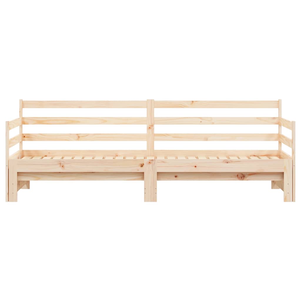 daybed med udtræk 90x200 cm massivt fyrretræ