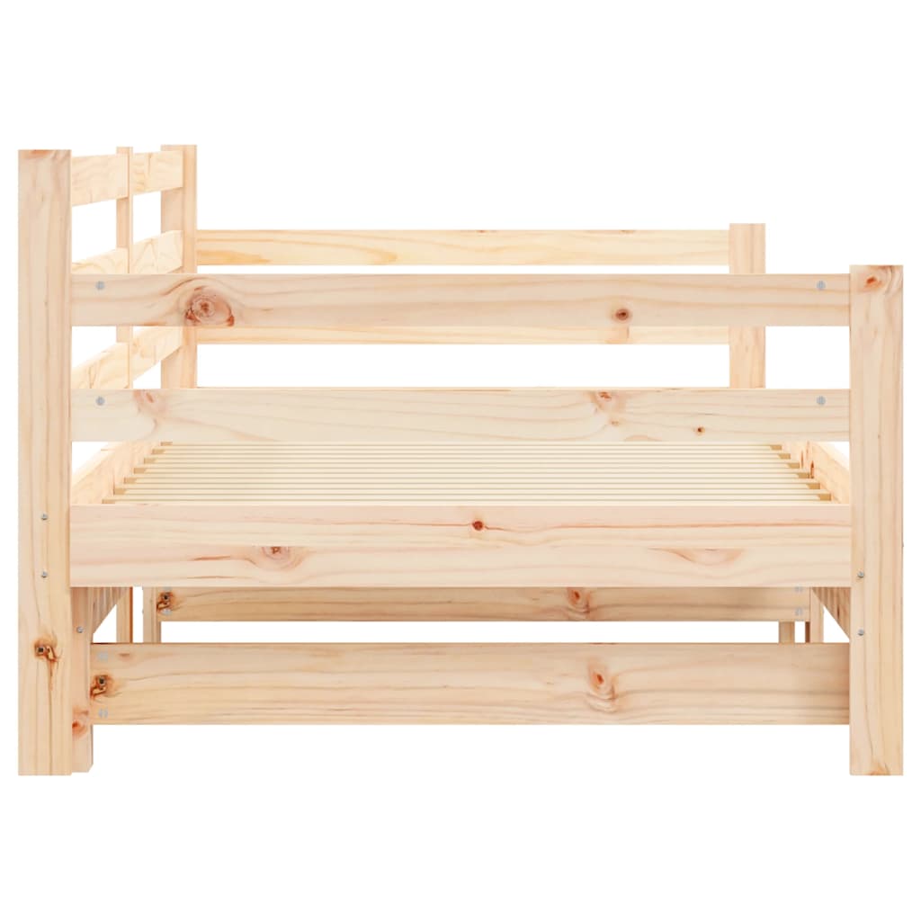 daybed med udtræk 90x200 cm massivt fyrretræ
