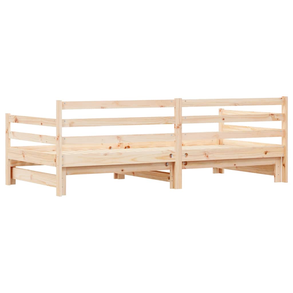 daybed med udtræk 90x200 cm massivt fyrretræ