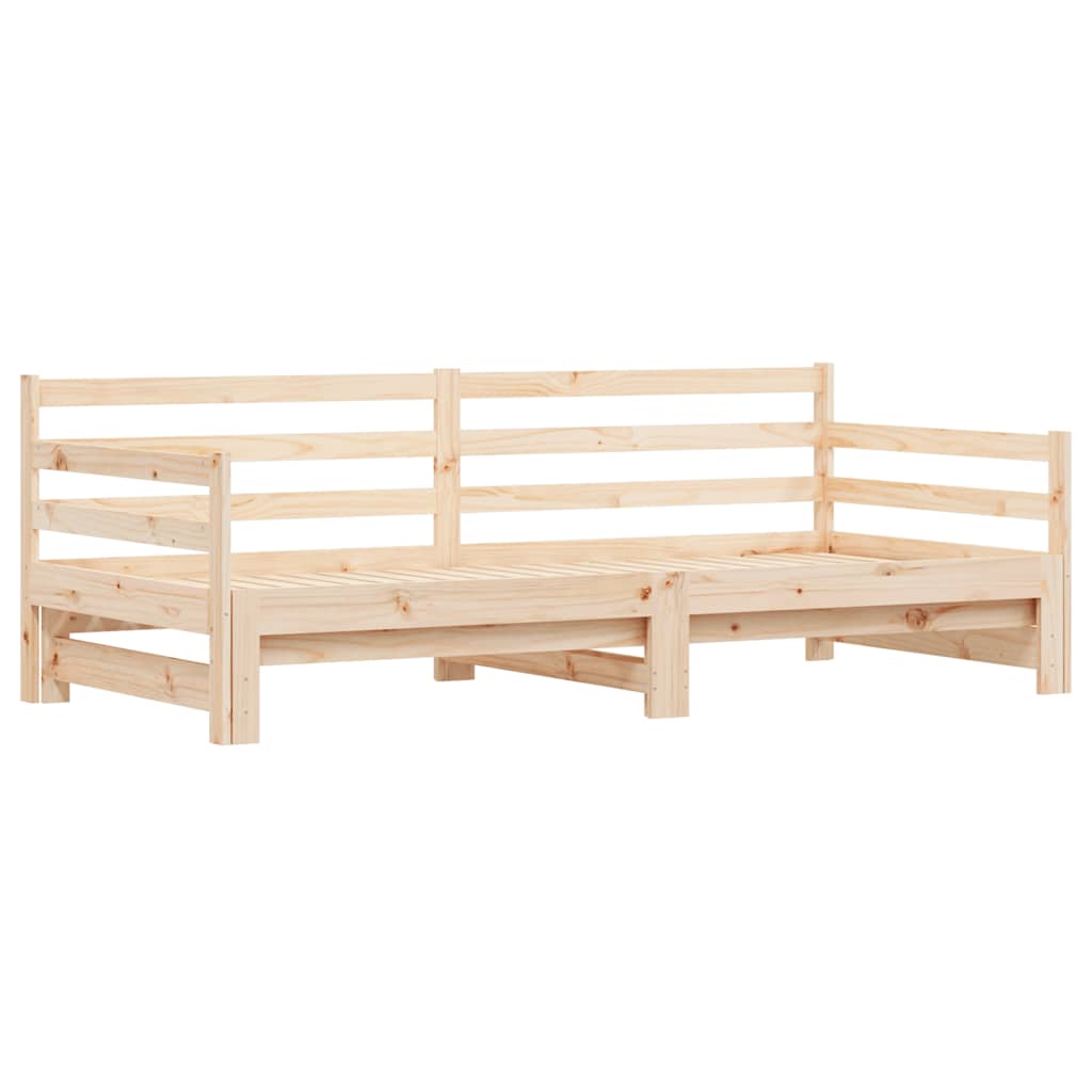 daybed med udtræk 80x200 cm massivt fyrretræ