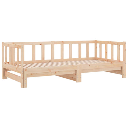 daybed med udtræk 90x200 cm massivt fyrretræ