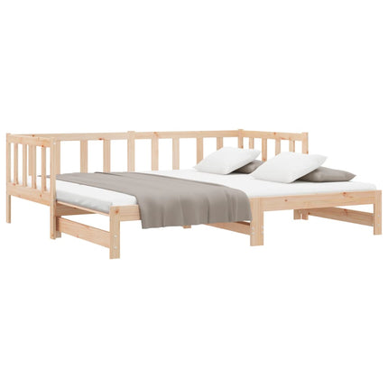 daybed med udtræk 90x200 cm massivt fyrretræ