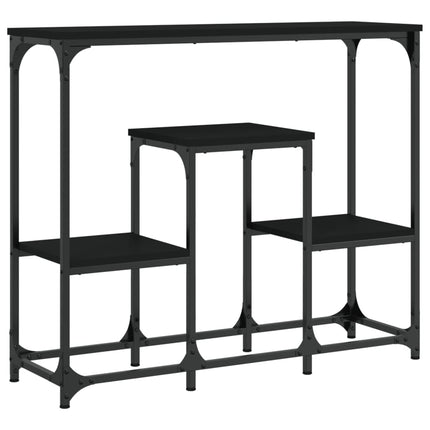 konsolbord 89,5x28x76 cm konstrueret træ sort
