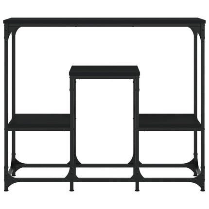 konsolbord 89,5x28x76 cm konstrueret træ sort