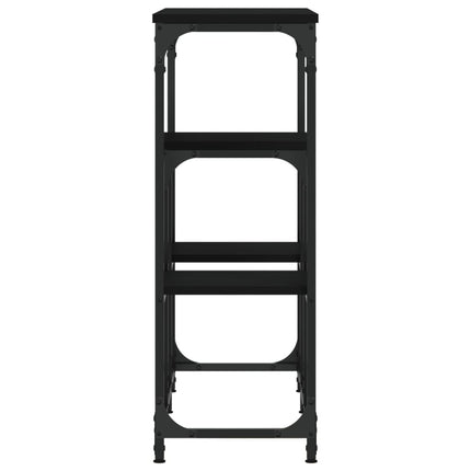 konsolbord 89,5x28x76 cm konstrueret træ sort