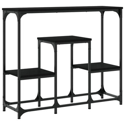 konsolbord 89,5x28x76 cm konstrueret træ sort