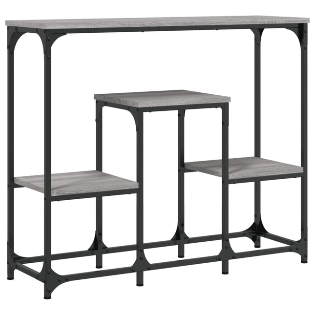 konsolbord 89,5x28x76 cm konstrueret træ grå sonoma-eg