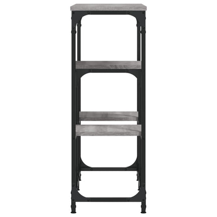 konsolbord 89,5x28x76 cm konstrueret træ grå sonoma-eg