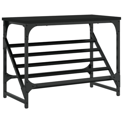 skostativ 60x30x45 cm konstrueret træ sort