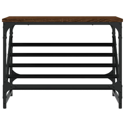 skoreol 60x30x45 cm konstrueret træ brun egetræsfarve