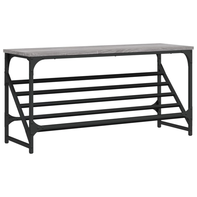 skoreol 90x30x45 cm konstrueret træ grå sonoma-eg
