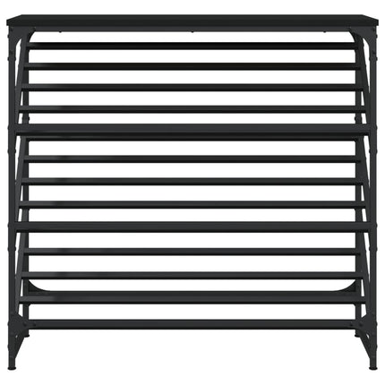 skostativ 90x30x85 cm konstrueret træ sort